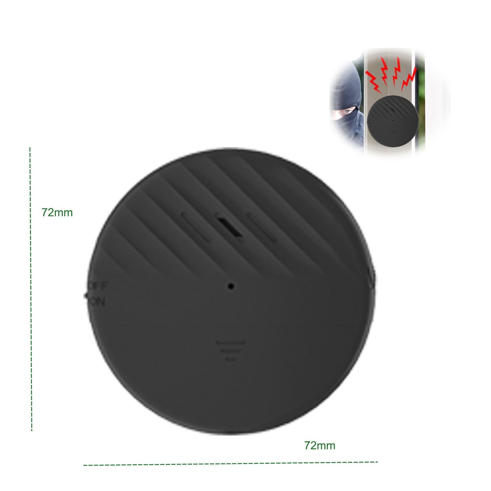 2 PCS Alarma Puerta,sensores de vibración Inteligentes WiFi, Alarma de Sensor de Rotura de Cristal de Ventana, para monitorear el Estado de Todas Las Puertas y Ventanas