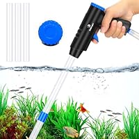 fishkeeper Mulmsauger Aquarium, 4 in 1 Starke Aquarium Sauger Einstellbarer Aquarium Reinigungsset,Herausnehmbarer Bodenreiniger gegen Verstopfung für Wasserwechsel Sandreinigung und Wasserumwälzung