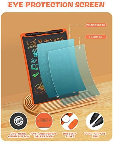 2 Pack LCD Writing Tablet, 8.8 Inch Colorful Doodle Board Drawing Tablet for Kids, Erasable Electronic Painting Pads, Learning Educational Toy Gift for 3+ Years Old Girls Boys Toddlers (Blue and Pink) 6 51ymSKEPRhL. AC