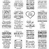 INCOK Sarcastic Quotes Iron on Transfers for T Shirts - 20 Sheets Funny DTF Transfers Ready to Press Iron on Decals Vinyl Design for Clothing Jacket Hat Bag DIY Costume Decorations