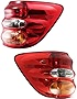 Evan-Fischer Tail Light Assembly Compatible with 2001-2004 Toyota Sequoia Halogen Amber Clear & Red Lens Set of 2 Passenger and Driver Side