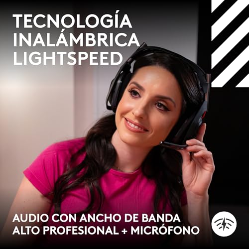 Logitech G Astro A50 Lightspeed Auriculares inalámbricos de Gaming + Base | (5.ª gen), PRO-G GRAPHENE, cambio entre 3 sistemas, USB-C, Xbox, PS5, PC, Nintendo Switch, Switch 2, Bluetooth – Negro 5