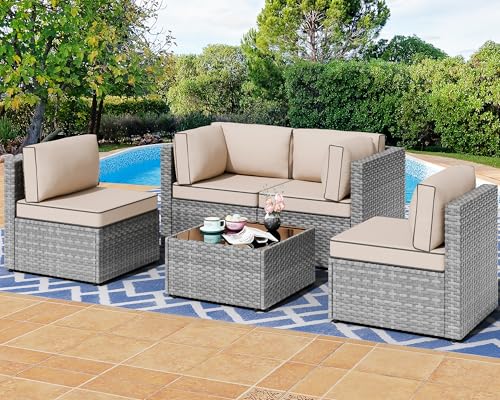 Shintenchi 5 Pieces Outdoor Patio Furniture Sets, Patio...