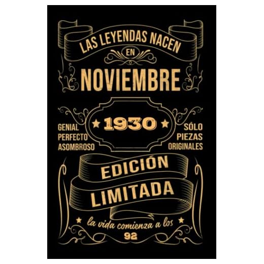 Cumpleaños Vintage Leyendas Nacen en Noviembre 1930: Regalo de 92 cumpleaños para mujeres y hombres, regalo de 92 cumpleaños para él/ella, Cuaderno Diario | regalos de noviembre