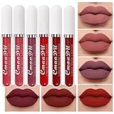 Taza de larga duración y antiadherente: nuestra barra de labios mate es una barra de labios impermeable y resistente al sudor que puede durar todo el día después de estar completamente seca, y debido a su alta cobertura, el color no se transferirá cuando bebas y besas, lo que te permite para mantener Mantener en perfectas condiciones