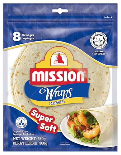 Mission Tortilla Wrap Plain 8 Inches (Pack of 8) 360 g