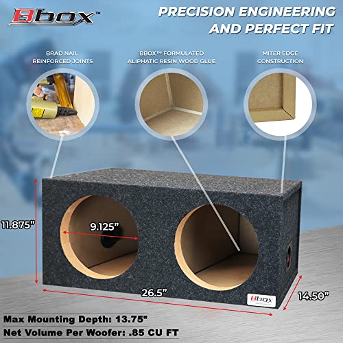Bbox E10D Dual 10" Sealed Carpeted Subwoofer Enclosure #TOP3