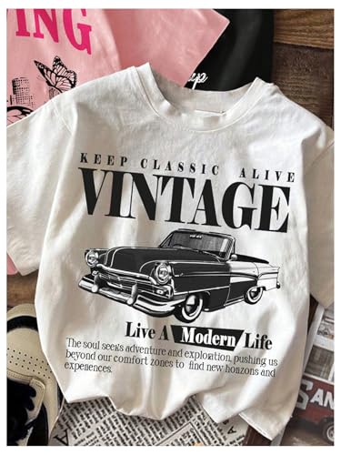 GORGLITTER Girl's 3 Pack Graphic Tees Short Sleeve Crew Neck Summer Cute T Shirts Tops3