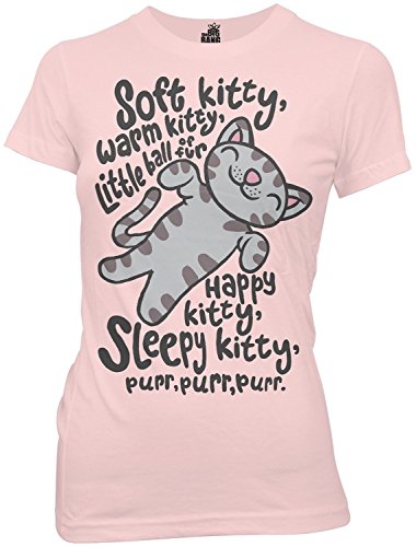 Big Bang Theory Soft Kitty Junior T-Shirt Tee Pink (XL)