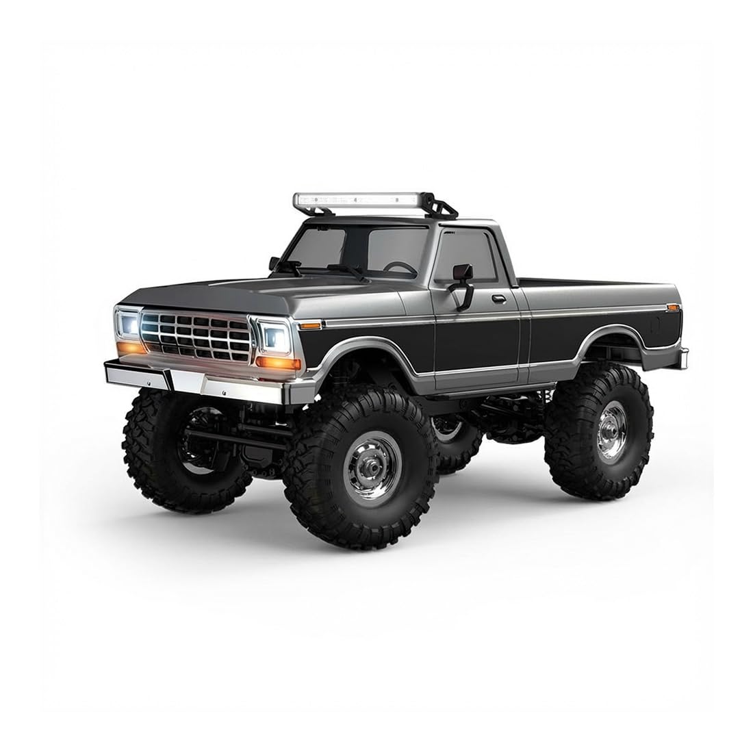 Auto telecomandata 1/16, pickup 4x4 proporzionale 2,4G, fuoristrada con 12 modalità di fari, auto radiocomandata per adulti (RTR/nero)