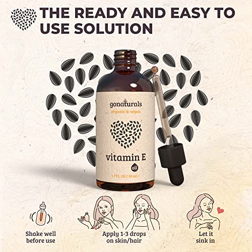 Vitamin E Öl BIO von GoNaturals, 100% rein, 50 ml