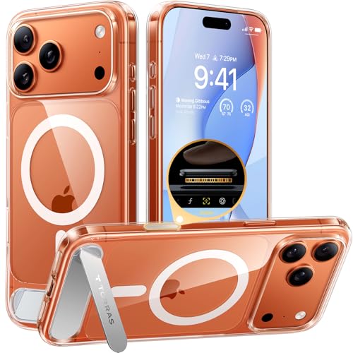 TORRAS Strong Magnetic & Seamless Stand for iPhone 17 Pro Max Case, Anti-Yellowing, Fit for MagSafe, Military Grade Drop Protection, Adjustable Kickst