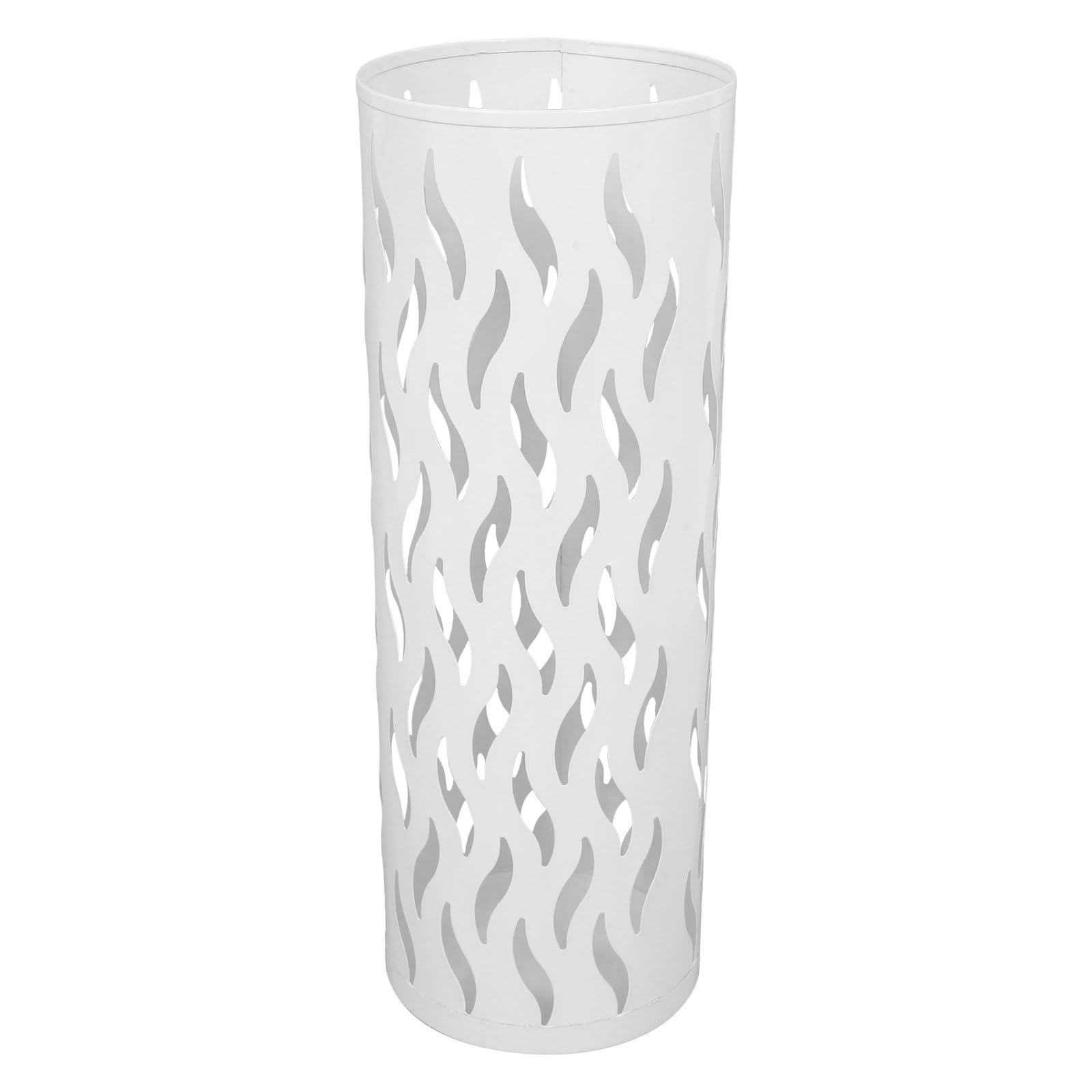 Soporte de Metal para Paraguas Redondo Blanco, Cubo Decorativo