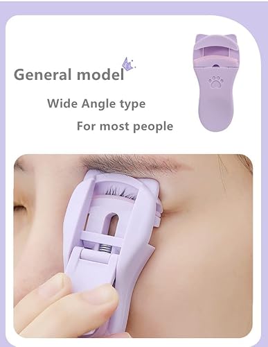Women's Mini Precision Cat Claw Segmented Eye Lashes Curler Ladies Travel Portable Partial Eyelash Curler (2 Pack, Purple) #TOP6