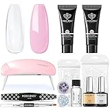 ❤ LANGLEBIGE EFFEKTTIPPS: MODELONES Poly Nagelgel hält bei richtiger Nagelvorbereitung (Feilen, Puffern und Reinigen) bis zu 2 Wochen oder länger. Für eine bessere Haftung können Sie auch Nageldehydrator und Primer auftragen, wodurch der Nagel viel länger hält. Darüber hinaus können Sie Ihre Nägel etwa alle zwei Wochen nachfüllen, wenn der Bereich für die Erneuerung der Nagelhaut wächst.