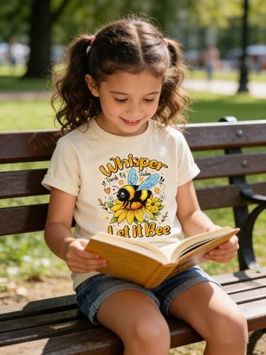 Image of Funnycokid Little Girls T Shirt for Toddler 3-7 Years Kids Tee Graphic Short Sleeve Clothes Tops