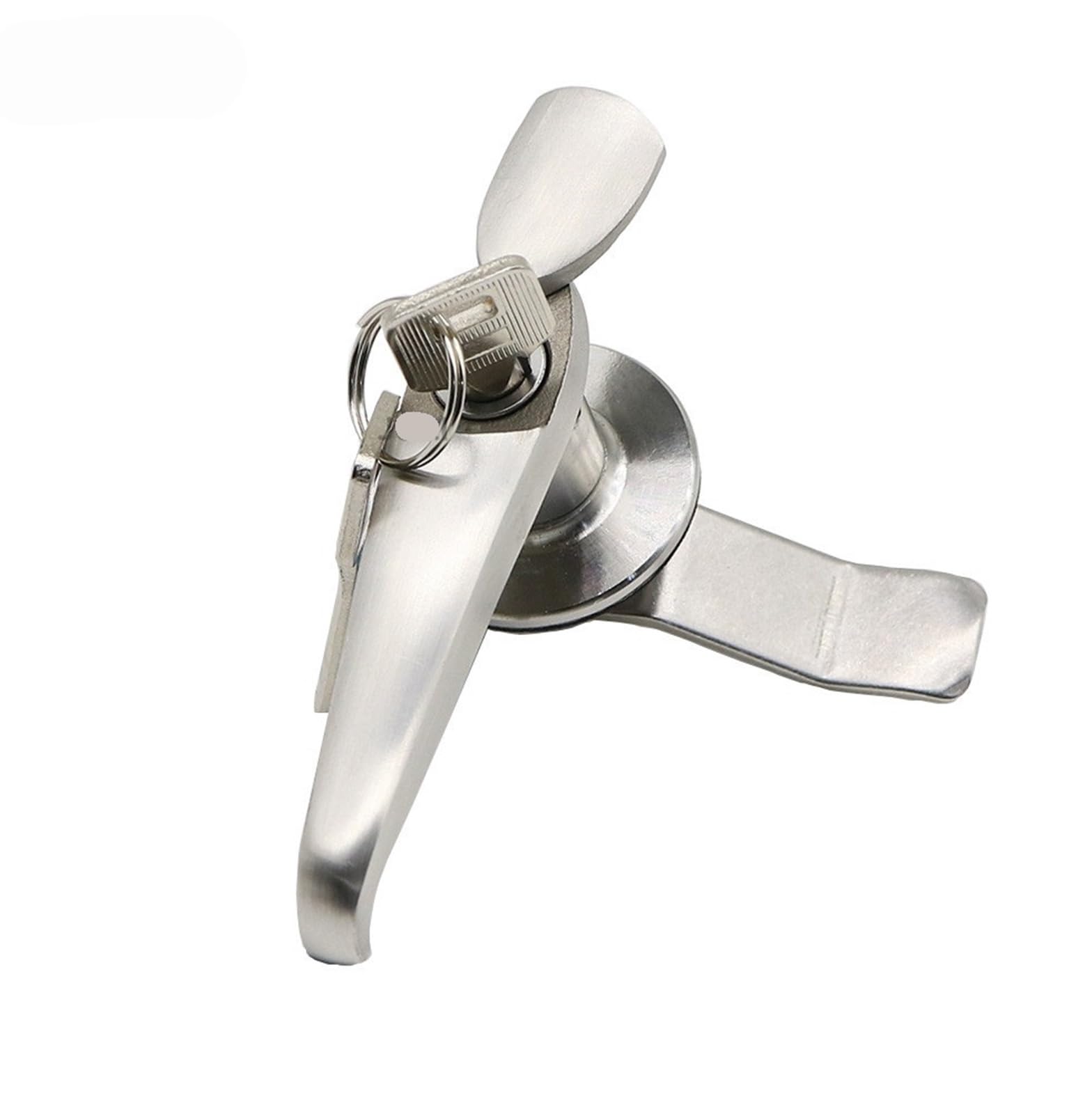 Wpoiyhgby Key Lock 1Set Ms308-3 Distribution Cinet 304 Stainless Steel Crescent Cylinder 22Mm Handle