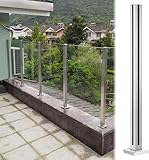 【Atractivo visual fantástico】 Instale paneles de vidrio totalmente transparentes y postes de barandilla de vidrio en su patio o terraza, lo que le permitirá disfrutar de una vista espectacular. Se mantendrá en perfectas condiciones incluso en condiciones climáticas adversas.