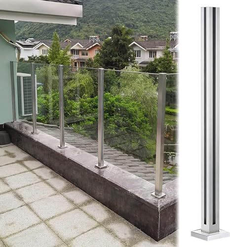 Poste de barandilla de vidrio ideal para renovar el balcón o crear divisiones en el patio