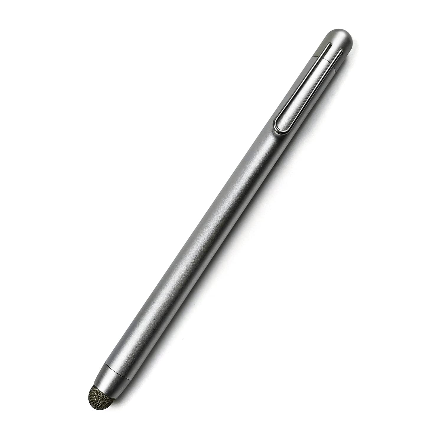 Touch Screen Pen Stylus Compatible with Google Pixel 8/Pro/7a/7/Pro - Fiber Tip Aluminum Lightweight Silver Color