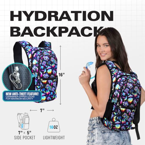Image of Sojourner Hydration Pack, Hydration Backpack - Water Backpack with 2l Hydration Bladder, Festival Essential - Rave Hydration Pack Hydropack Hydro for Hiking, Running, Biking, Festival Gear