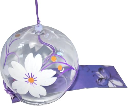 Campanillas de viento de furin japonesas hechas a mano de cristal para cumpleaños, día de San Valentín, boda, aniversario, hogar, cocina, oficina,