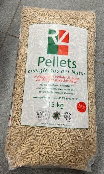 RZ Pellets Bancale 5 Sacchi da 15 kg Totale 75 kg Austria