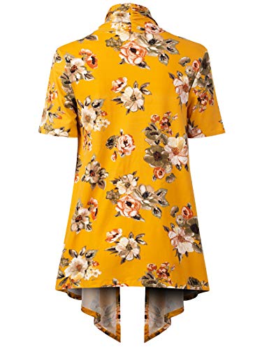 Image of MixMatchy Women's Lightweight Short Sleeve Draped Open Front Cardigan Vest
