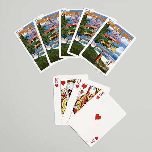 Baraja de poker Isla del Encanto Puerto Rico 52 cartas miniatura 7