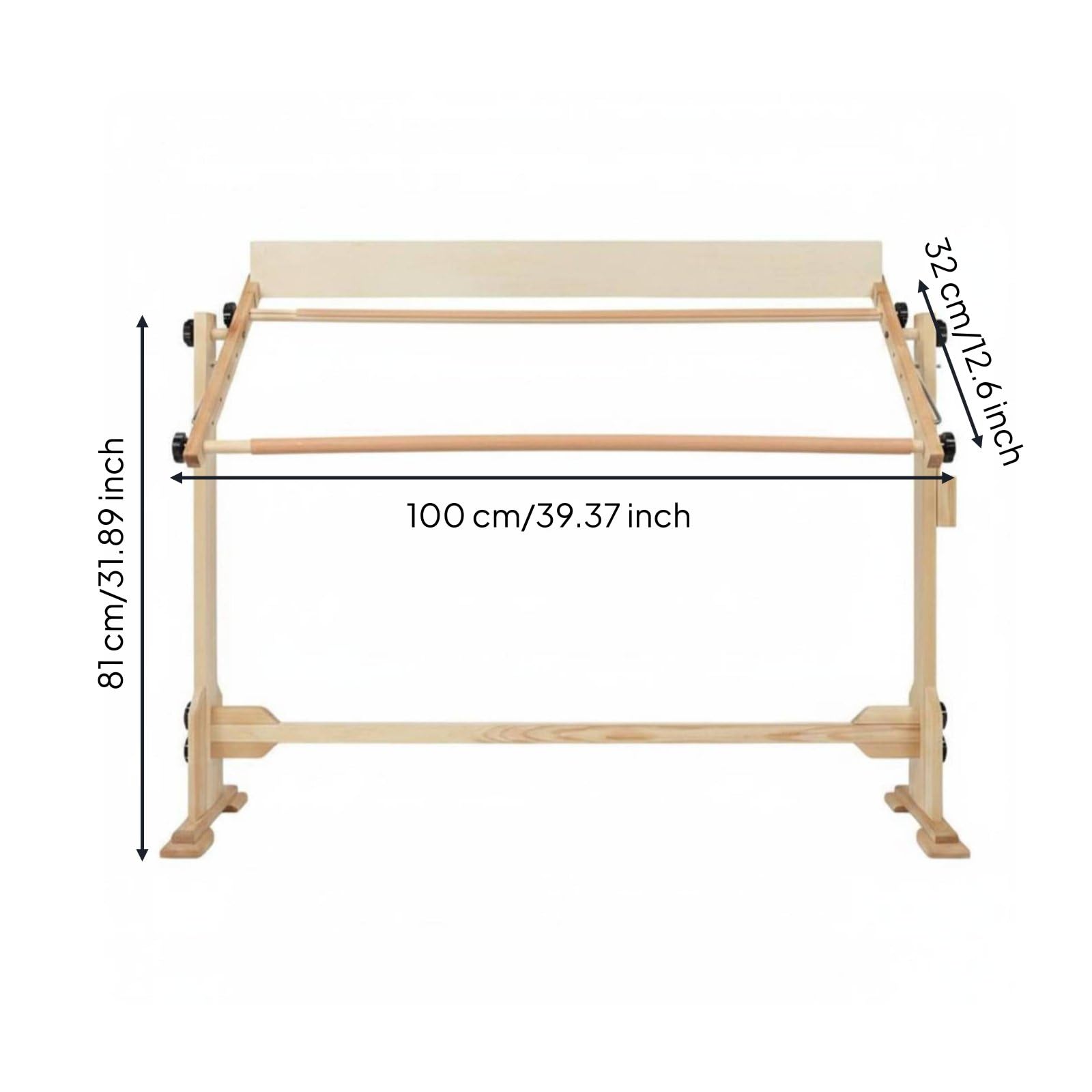 LOVIVER Stickständer Kreuzstichrahmen Stickrahmen Stickgestell Handarbeitsständer aus Holz Stabiler Einstellbarer Breite Und für Präzises Sticken Und Längere Sitzungen für Hobby Zuhause Werkraum