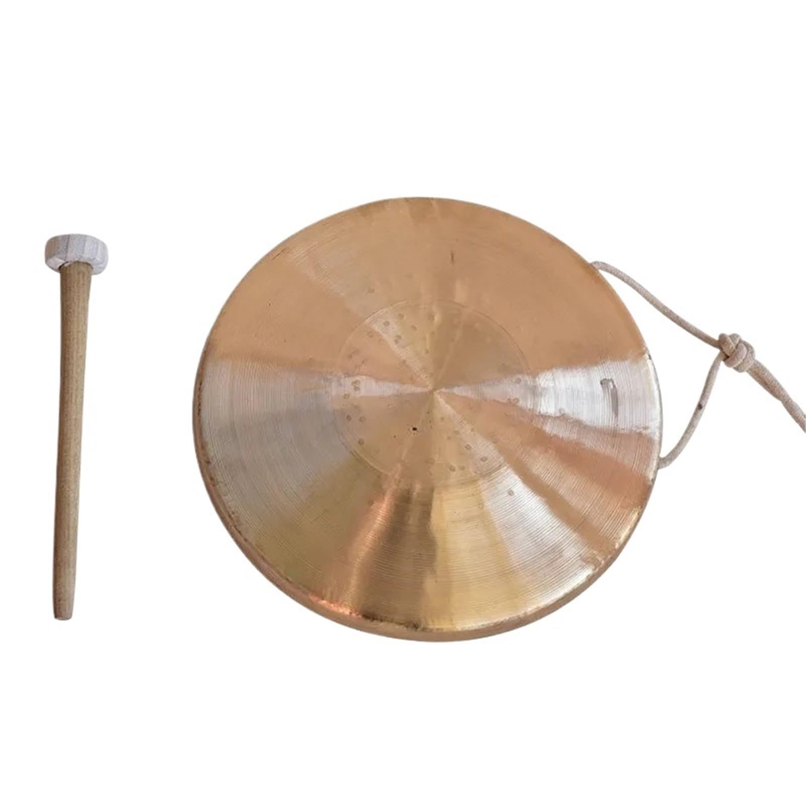 Gongs y platillos portátiles, Gong de mano latón amarillo, tigre chino tono alto, medio y bajo, varios tamaños, 31-50cm(35cm bass Tiger gong)