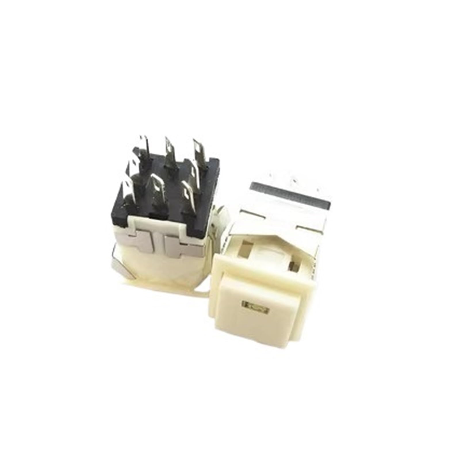 AUOQKQUT 1PC open 17MM square push-button switch KD2-21 with White light 3V with lock 8 pins