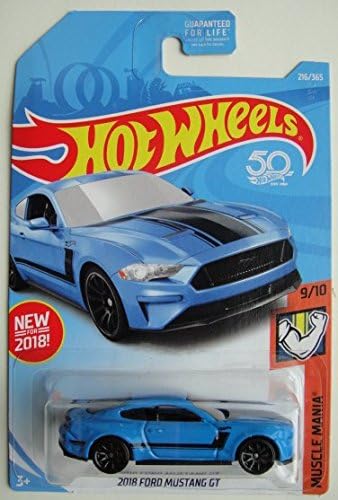 Miniatura 1 de Hot Wheels 2018 50 aniversario Muscle Mania 2018 Ford Mustang GT 216365, azul