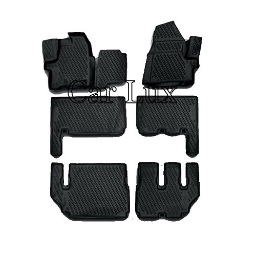 Car Lux AR04992 - Alfombras coche Alfombrillas de goma a medida tipo cubeta 3D para Tourneo Custom