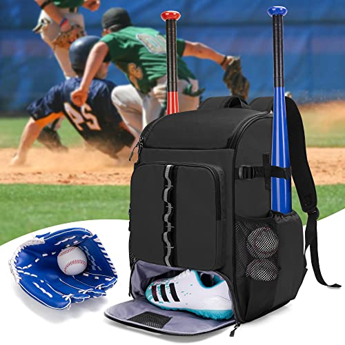 Goburos Baseball Backpack Holds Up To 4 Bats, Softball Bat Bag With Separate Shoe Space And Multiple Pockets For Essentials #TOP6