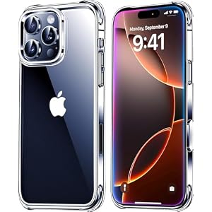 Mkeke for iPhone 16 Pro Max Case Clear [Not-Yellowing] [Military-Grade Drop Protection] Shockproof Protective Clear iPhone 16 Pro Max Case Phone Bumper case for Apple 6.9 inch 2024