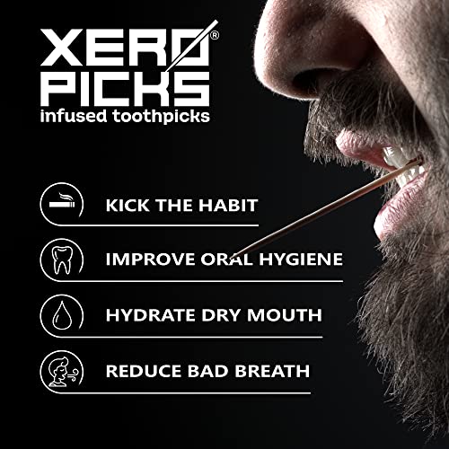 Image of Xero Picks Infused Flavored Toothpicks to Help Quit Smoking - Nicotine Free - 60 Picks - 3 Pack - Wintergreen - Non-GMO Kosher Vegan
