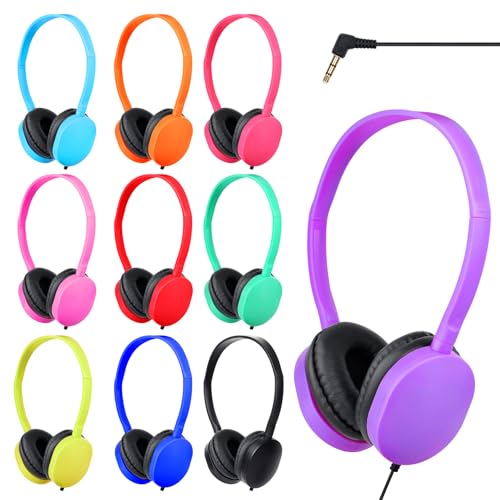Casques pour étudiants en lot de 10 pour le travail en classe de langue et informatique