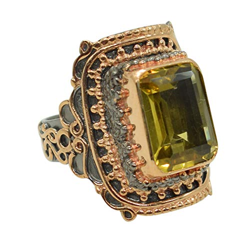 Bague en argent sterling 925 à porter en soirée avec son quartz lemon