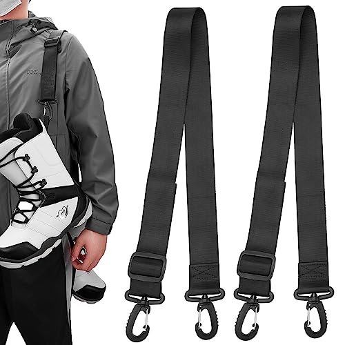 MOPHOEXII 2 Pack Ski Boot Carrier Straps Adjustable Shoulder Sling Skates Carry Leash Roller Skate Leash for Skiing