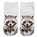Produktbild cosey  1 Paar Sneaker-Socken  Einheits-Größe 33-40 - Wildtierdesign (Waschbär)