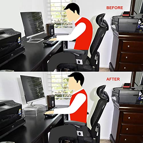 Clear Acrylic Computer Monitor Stand Holder, Heavy Duty Monitor Riser For Office Home Desktop Corner, Free Standing Lucite Monitor Stands For Laptop Screen Tablet Tv Lcd, Desk Riser Leg Lift #TOP3