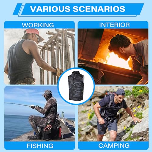 Chaleco de ventilador transpirable contra el calor extremo en talla L 7