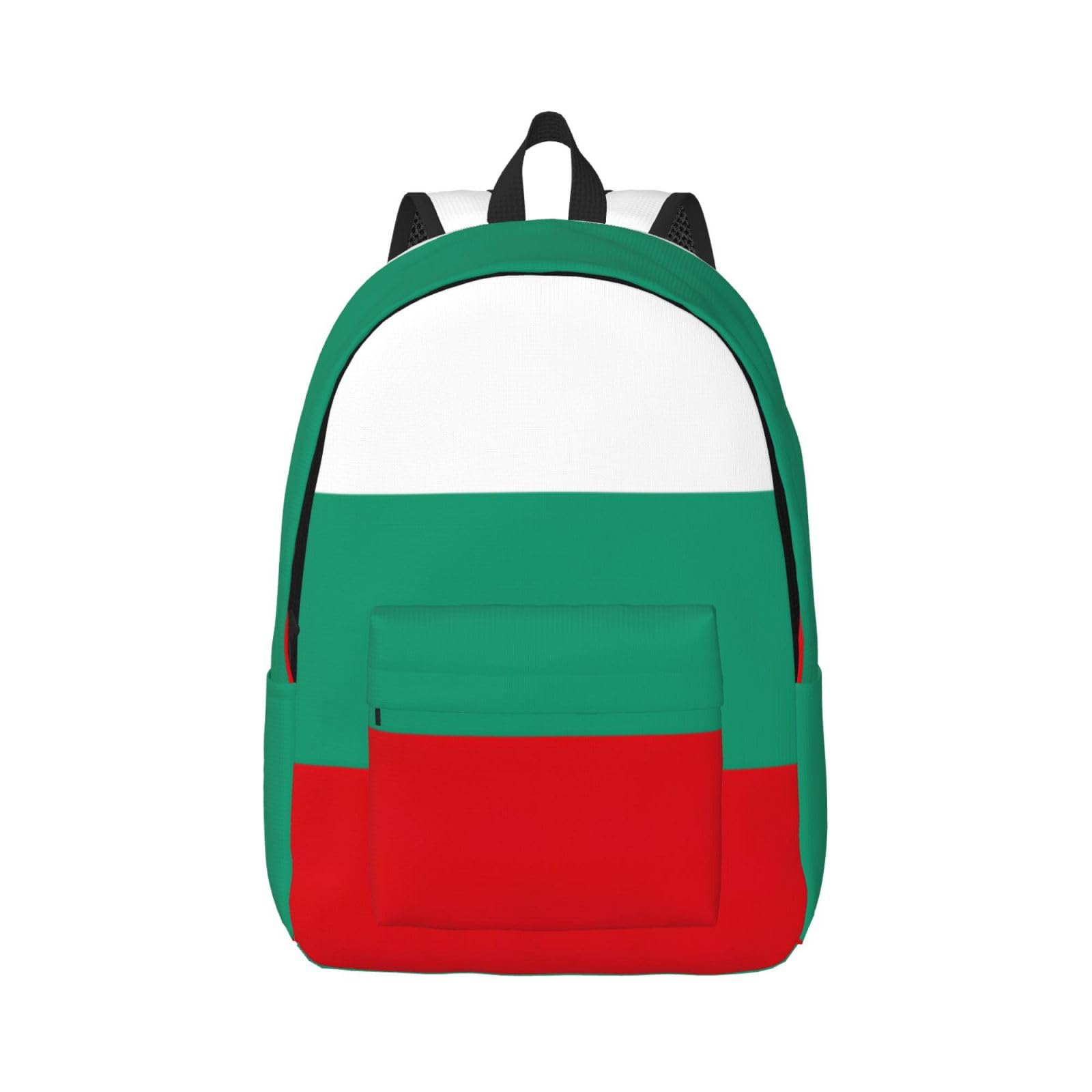 Duwaa Unisex Black Bulgarian Flag Print Backpack For Women, Work Business Backpacks Laptop Bag College Bookbag For Travel, S