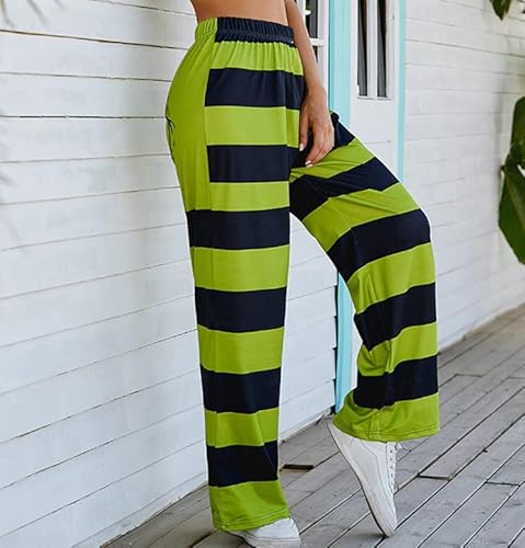 Christmas Pajama Pants For Women, Christmas Green Striped Pajama Pants Soft Loose Lounge Pants Comfy Drawstring Pj Bottoms M #TOP3