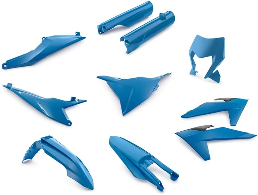 KTM OEM Full Plastic Kit Blue Compatible with 150/250/300 XC-W/350/500 EXC-F/450 XCF-W 2024-2025/350/500 XW-F 2024-00010000389K