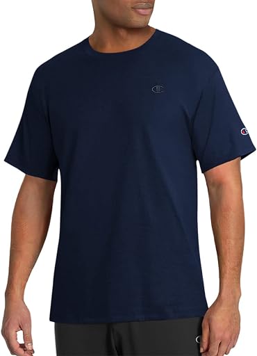 Champion Men's Classic Short Sleeve T-Shirt, Standard Fit, Midweight 100% Cotton, Available in Regular and Big & Tall
