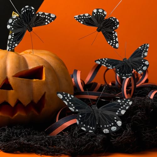 YCHTEWY- 12 pcs Black Butterflies Party Decorations Halloween Decoration Home Decoration… by YCHTEWY - Used condition - CA$18.38