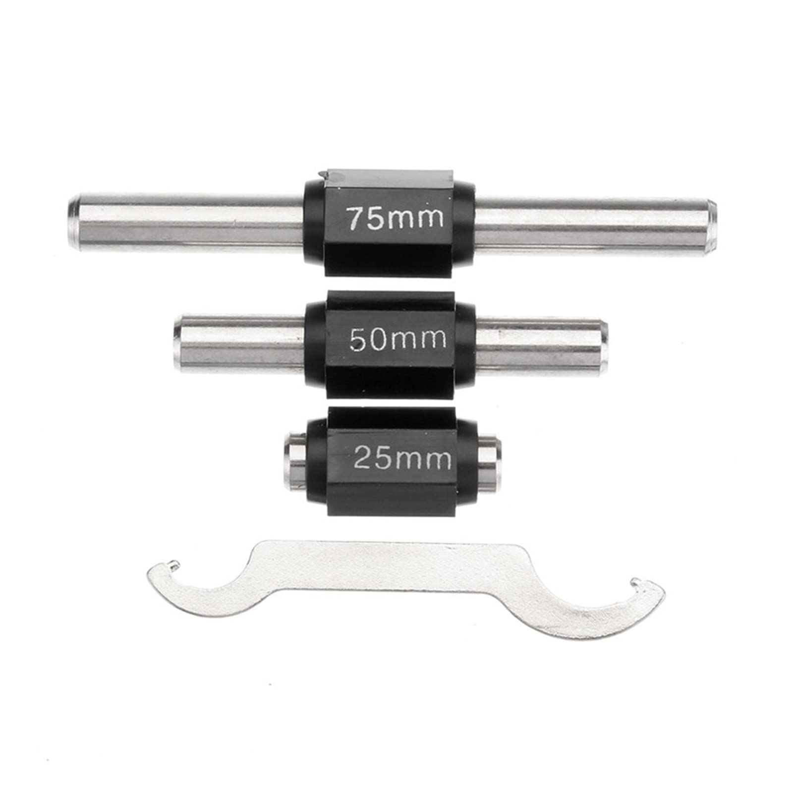 Micrómetro, 4pcs Fuera de micrómetro Set Machinist Tool 0-4 "0-100 mm 4 Precisión 0.01 Carbide Micromse