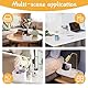 Niboken Fernbedienung Halter Organizer, Bambus Tisch Organizer mit Abnehmbar Fächer, Holz Schreibtisch Stiftehalter, Kosmetika Make-Up Aufbewahrungsbox für Büro Schule Wohnzimmer